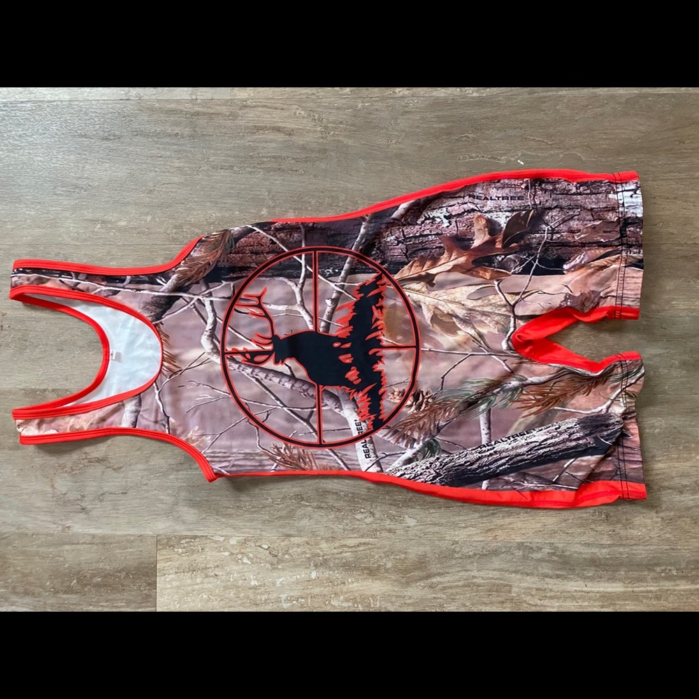 Real tree boys wrestling singlet Small.